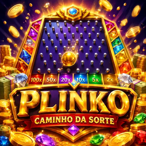 Jogo Plinko com bolinha caindo em multiplicadores diferentes
